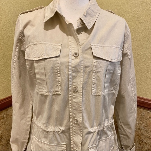 Buffalo David Bitton Women's Jacket Military Utility Style Beige Tan Size Med - Picture 4 of 8